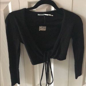 Urban Outfitters Cropped wrapped Sweater